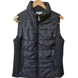 Liz Claiborne Woman's Quilted Vest With Stretch Side Panels Size Large